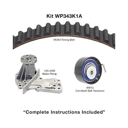 Dayco 11-17 Ford Water Pump Kit, Wp343K1A WP343K1A